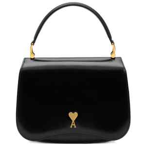 Ami Paris Black Cow Leather Top Handle Paris Paris Bag