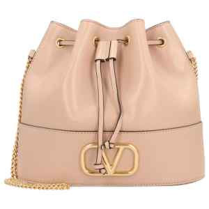 Valentino Garavani Mini Bucket Bag In Nappa With Vlogo Signature Chain