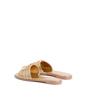 Valentino Garavani Vlogo Signature Metallic Slides