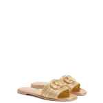 Valentino Garavani Vlogo Signature Metallic Slides