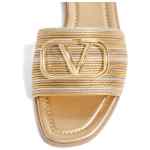 Valentino Garavani Vlogo Signature Metallic Slides