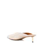 Forte Forte laminated leather mules with metallic heel