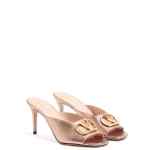 Valentino Garavani VLogo Signature metallic leather mules