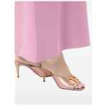 Valentino Garavani VLogo Signature metallic leather mules