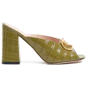 Valentino Garavani VLogo Signature Slide Sandal In Printed Calfskin 95MM