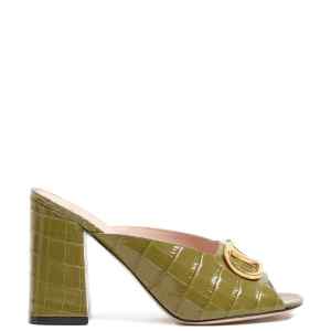 Valentino Garavani VLogo Signature Slide Sandal In Printed Calfskin 95MM