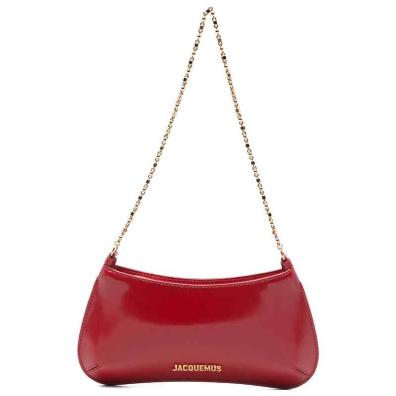 Jacquemus Le Petit Bisou Chaine leather shoulder bag