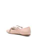 Jimmy Choo Loli Pink Leather Ballerina Flats.