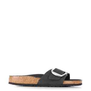 Birkenstock Madrid Big Buckle Black Oiled leather sandals