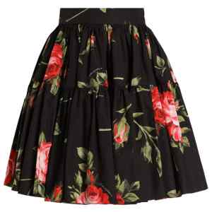 Dolce & Gabbana-bouquet rose mini skirt