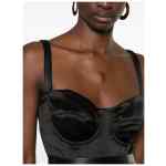 Dolce & Gabbana-black satin bustier midi dress