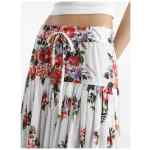Dolce & Gabbana-Pleated tiered floral-print cotton-poplin midi skirt