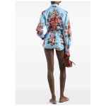 Dolce & Gabbana-Floral cropped cotton shirt