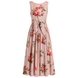 Dolce & Gabbana-Rose Bouquet Print cotton dress