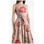 Dolce & Gabbana-Rose Bouquet Print cotton dress