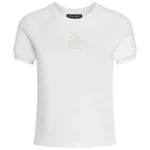 Dolce & Gabbana-logo-embroidered T-shirt