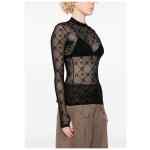 Marine Serre Moonogram mesh flock top