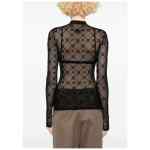 Marine Serre Moonogram mesh flock top