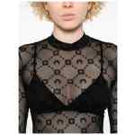 Marine Serre Moonogram mesh flock top