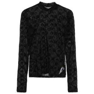 Marine Serre Moonogram mesh flock top