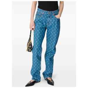 Marine Serre Denim cotton jeans