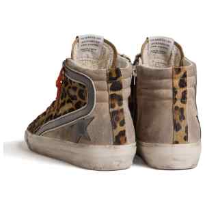 Golden Goose LTD slides in leopard-print pony skin leather star