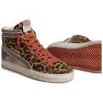 Golden Goose LTD slides in leopard-print pony skin leather star