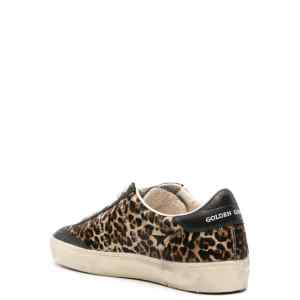 Golden Goose Soul Star Leopard-Print Pony Skin sneakers.