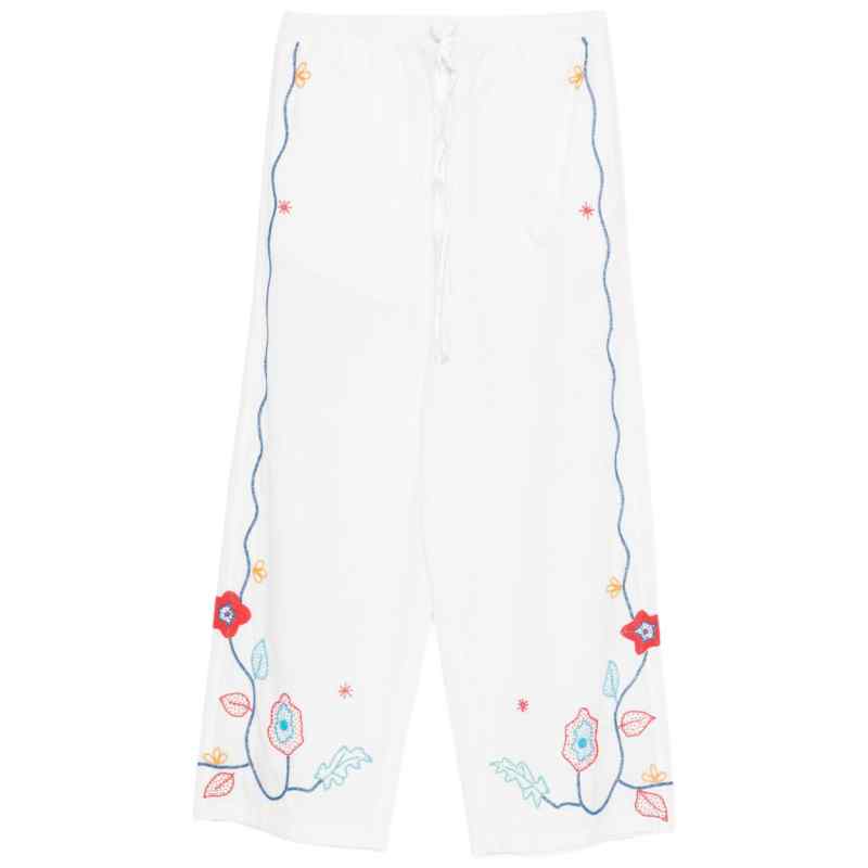 Forte Forte Embroidered cotton trousers