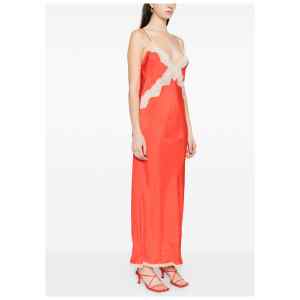 Forte Forte V-neck thin straps Long slip dress