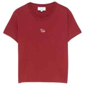 Maison Kitsuné Fox-Embroidered Cotton T-Shirt