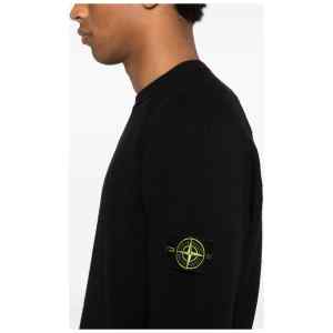 Stone Island Logo cotton crewneck sweater