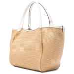 Emporio Armani Woven Straw Medium Shopper Bag