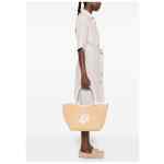 Emporio Armani Woven Straw Medium Shopper Bag
