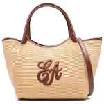 Emporio Armani Woven Straw Medium Shopper Bag