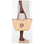 Emporio Armani Woven Straw Medium Shopper Bag