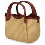 Emporio Armani Woven Straw Small Shopper Bag