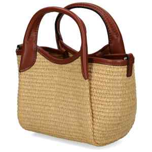 Emporio Armani Woven Straw Small Shopper Bag