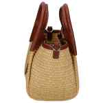 Emporio Armani Woven Straw Small Shopper Bag