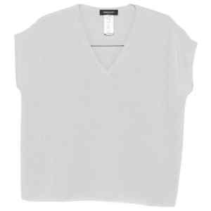 Fabiana Filippi V-neck short sleeves knitted construction Cotton v-necked top