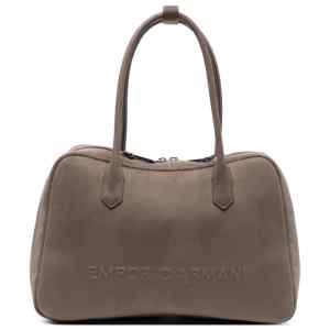Emporio Armani Eagle Club Capsule Collection Suede-Effect Shoulder Bag