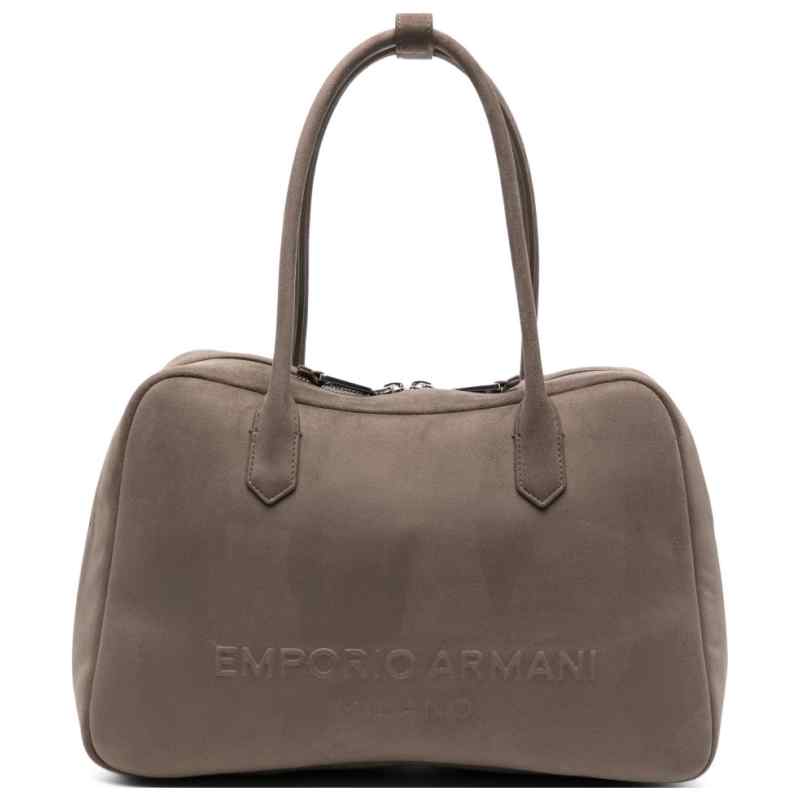 Emporio Armani Eagle Club Capsule Collection Suede-Effect Shoulder Bag
