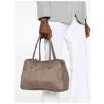 Emporio Armani Eagle Club Capsule Collection Suede-Effect Shoulder Bag
