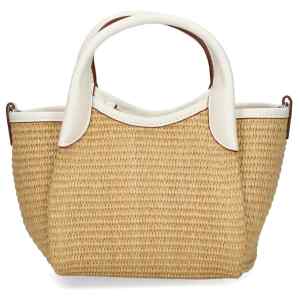 Emporio Armani Woven Straw Small Shopper Bag