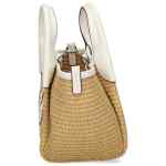 Emporio Armani Woven Straw Small Shopper Bag