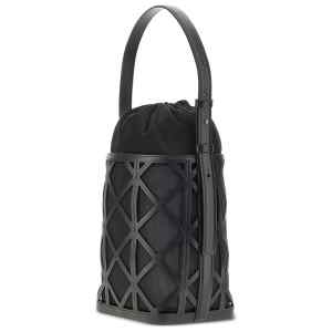 Emporio Armani Exclusive Leather And Mesh Bucket Bag