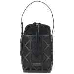 Emporio Armani Exclusive Leather And Mesh Bucket Bag