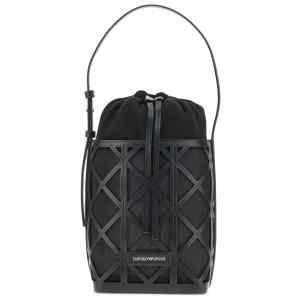 Emporio Armani Exclusive Leather And Mesh Bucket Bag