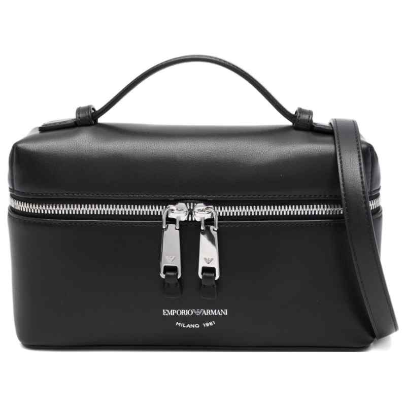Emporio Armani Nappa Leather Shoulder Vanity Case