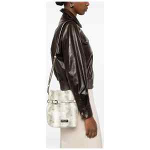 Emporio Armani Exclusive Python-Print Leather Bucket Bag